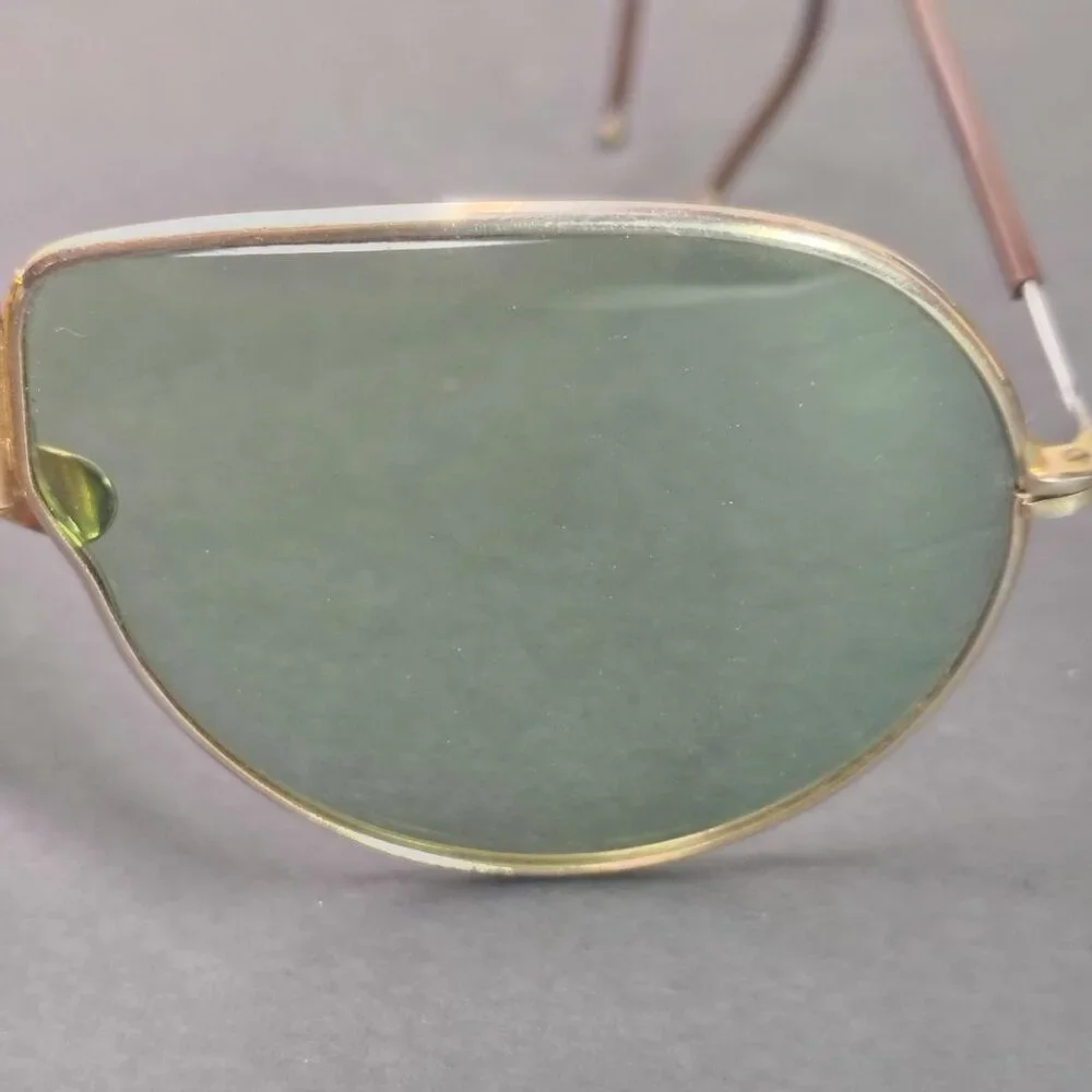 VINTAGE Aviator Sunglasses US Army Air Corp D-1 Green Glass Lens
